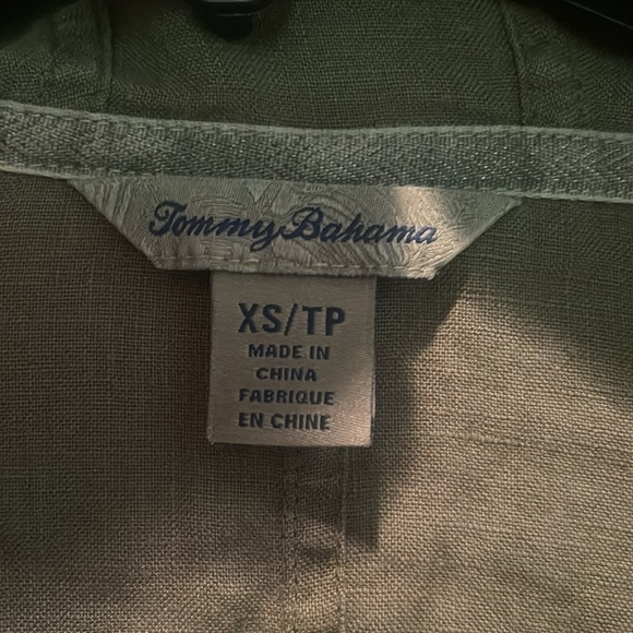 Tommy Bahama linen jacket army green NWOT - Picture 5 of 7